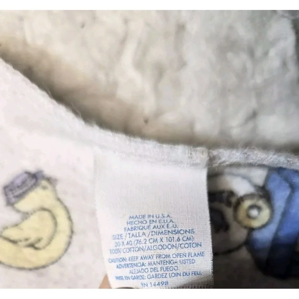 Vintage Riegel Cotton Flannel Baby Receiving Blanket Toy Animal Parade 28x34